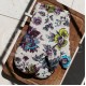 Colourful half-linen oven mitt "Flowers"